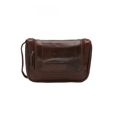 Severn | Brown Leather | Travel Wash Bag