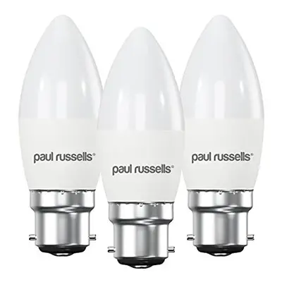 paul russells LED Light Bayonet Cap B22D, 40w Bulb, 5.5W 470LM LED Bulbs, 2700K Warm White Lamps