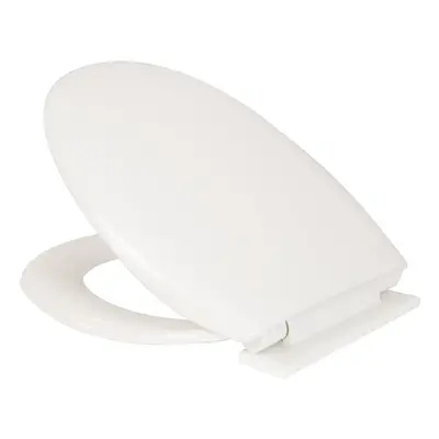 Croydex Anti-Bacterial Toilet Seat with Soft Close Hinges Made From Resilient Polypropylene, Whi