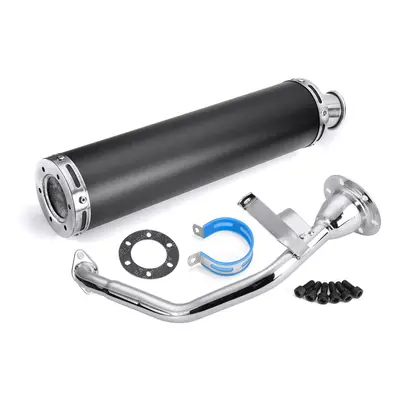 Motorcycle Performance Exhaust Muffler Pipe Scooter For GY6 150cc 125cc Aluminum Blcak