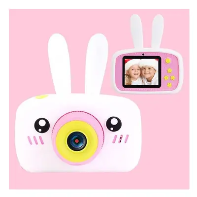 (Rabbit White) HD 1080P Kids Digital Camera Cartoon Screen Xmas Gift