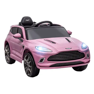 AIYAPLAY Aston Martin DBX Licensed 12V Kids Electric Car w/ Remote, Pink