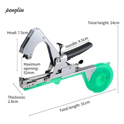 (1 pcs machine) New High Quality Plant Branch Hand Tying Staples +Tapener +TapesBinding Machine 