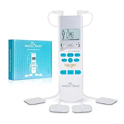 TENS Machine for Pain Relief, Easy@Home TENS Unit Massager Muscle Nerve Stimulator for Back Neck