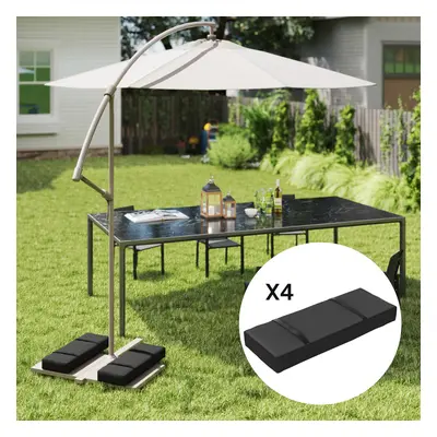 Outsunny Parasol Weights Set of 4, Parasol Base Weights Bags, Black