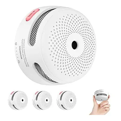 X-Sense Mini Smoke Alarm, 10-Year Battery Fire Alarm Smoke Detector with LED Indicator & Silence