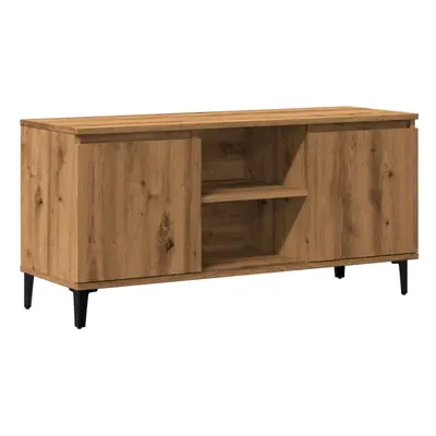 (artisan oak) vidaXL TV Cabinet with Metal Legs Sideboard TV Stand TV Unit Hifi Cabinet