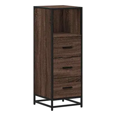 (brown oak) vidaXL Bathroom Cabinet Smoked Oak 35x37.5x100 cm Engineered Wood