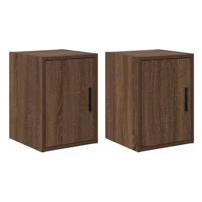 vidaXL Garage Wall Cabinets pcs Brown Oak Engineered Wood cabinet