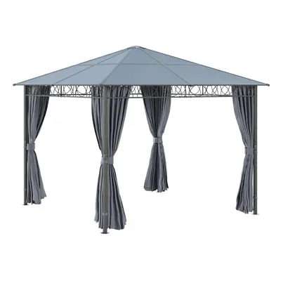 Outsunny x 3(m) Hardtop Gazebo for Garden Party w/ Polycarbonate Curtains