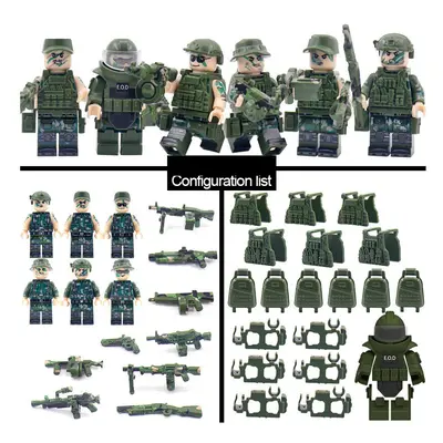 (Style G) Fit Lego WWII Soviet Union German Forces Soldiers Minifigures Kid Toys