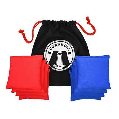 GoSports Official Regulation Cornhole Bean Bags Set (8 All Weather Bags) - Red/Blue & American