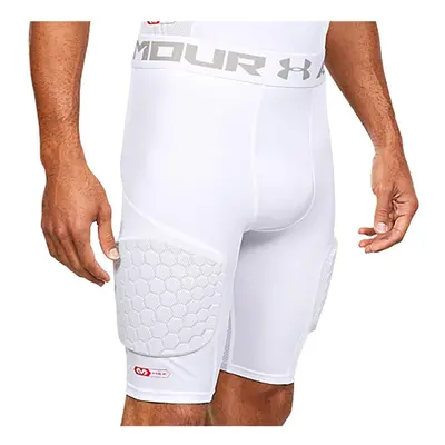 Under Armour Gameday Armour 3-Pad Short Bball-WHT LG