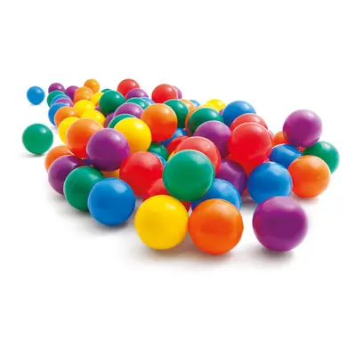 Intex Small Plastic Fun Ballz with Bag for Safety and Storage for Ball Pits Playpens and Backyar