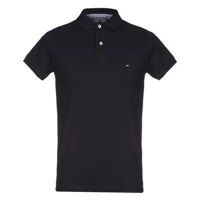 Tommy Hilfiger Mens Stretch Slim Fit Mesh Polo Shirt (X-Large Black)