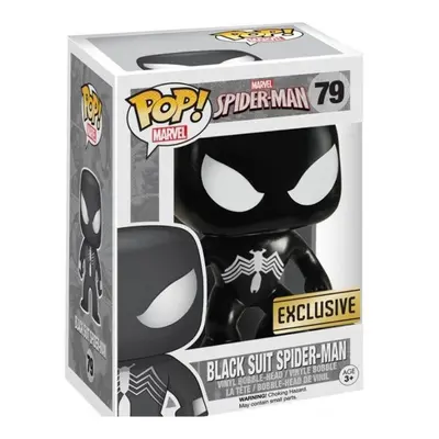 Funko Spider-Man POP! Marvel Black Suit Spider-Man Exclusive Vinyl Bob