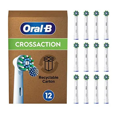 Pro Cross Action Electric Toothbrush Head, X-Shape And Angled Bristles for Deeper Plaque Removal