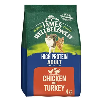 Adult High Protein Chicken and Turkey kg Bag, Hypoallergenic Dry Cat Food