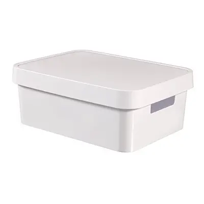 04752n2300Infinity White Plastic Storage Box with Lid 27x 363x 138cm 11Litres