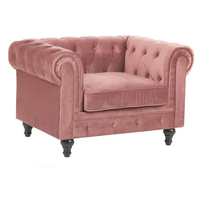 Armchair CHESTERFIELD Velvet Pink