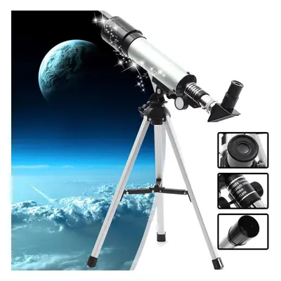 90X 50mm Monocular Telescope Astronomical Refractor Telescope Refractive Eyepieces With Tripod F