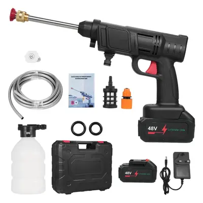 (2 Batteries) Cordless Pressure Washer 21V, PSI Powerful Car Washer, 2x3000mAh Rechargeable Batt