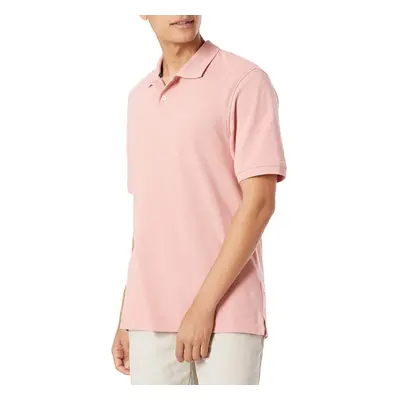 Amazon Essentials Mens Regular-Fit cotton Pique Polo Shirt (Available in Big & Tall) Pink Large