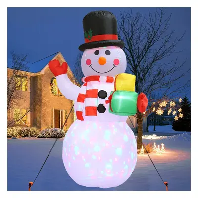 1.5m Christmas Inflatables Snowman with Rotating Lights Snowman Decor