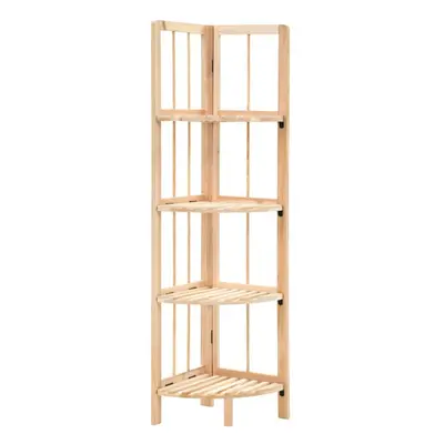 vidaXL Corner Shelf Cedar Wood 27x27x110cm Home Standing Display Storage Unit