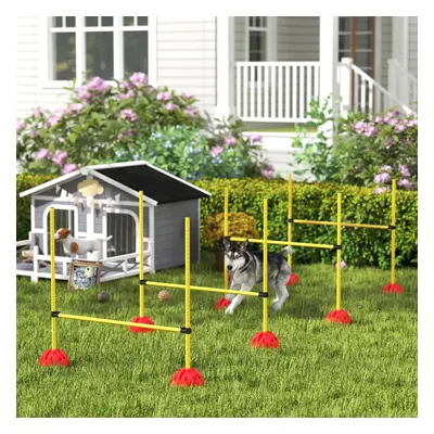 PawHut Piece Dog Agility Equipment with Hurdle Bar for Jump Training