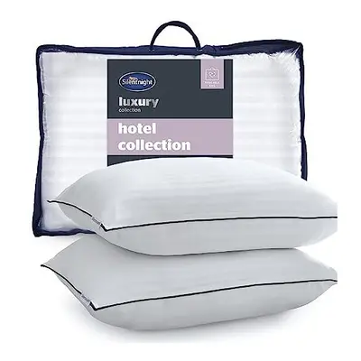 Silentnight Hotel Collection Luxury Pillows Pack â Hotel Quality Pillows with Elegant Piping &