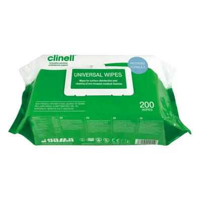 Clinell Universal Sanitising Wipes, Pack of x Packs