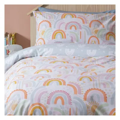 Habitat Pastel Rainbow Reversible Kids Bedding Set - Single