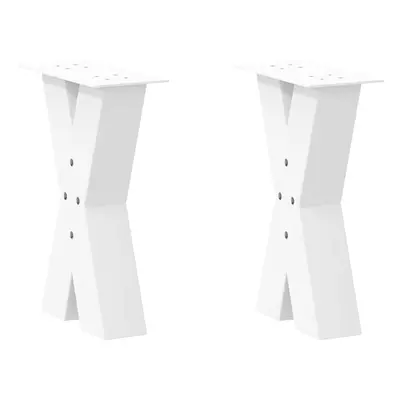 (white, x (42-43) cm (80 mm)/ pcs) vidaXL Dining Table Legs X-Shaped Desk Legs Kitchen Metal Fur