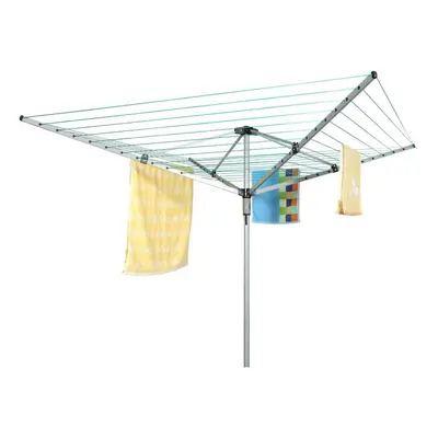 Garden Clothes Airer Rotary Arm Washing Line Dryer 50M Outdoor Drying Folding