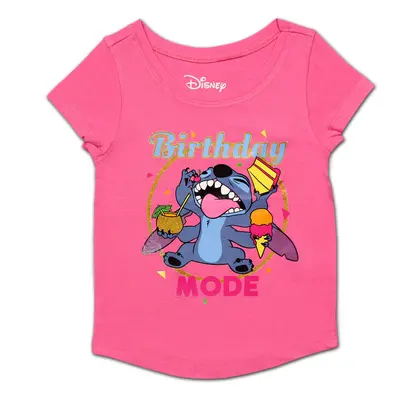 Disney Lilo & Stitch Girls Birthday T-Shirt for Little and Big Kids