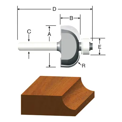 ROUTER BIT 38R COVE Pack of