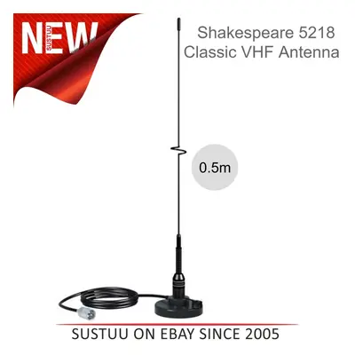 Shakespeare SS Whip 0.5m Antenna with MagNetic Mount & 4.5m Cable?Black