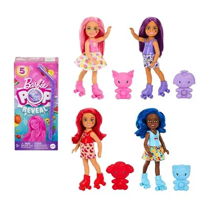 Pop Reveal Chelsea Small Doll, Fruit Series with Surprises Including Pop-It Pet & Accessories, F