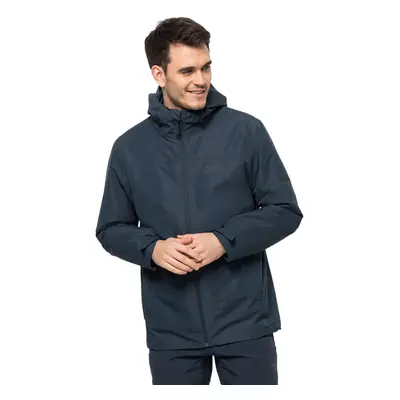 (L, Night Blue) Jack Wolfskin Mens Taubenberg In Waterproof Windproof Jacket