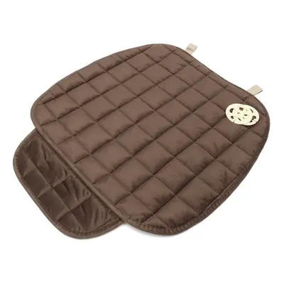 (Brown) Universal Square Wistiti Sponge Front Row Car Seat Cover Small Mat Auto Chair Cushion