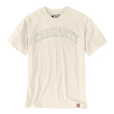 Carhartt Mens Relaxed Fit Heavyweight ShortSleeve Logo Graphic TShirt Malt