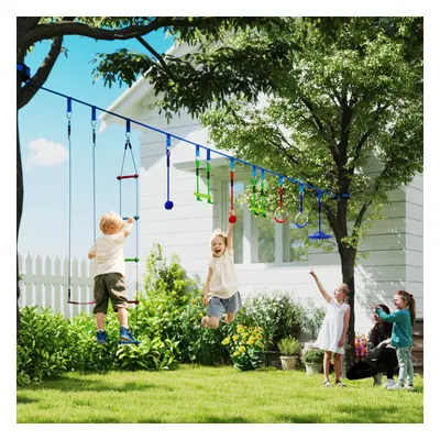 AIYAPLAY Piece Zip Line Kit for Kids, for Outdoor Garden, Multicolour