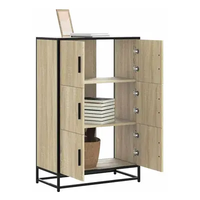 vidaXL Highboard Sonoma Oak 68x35x106.5 cm Engineered Wood and Metal