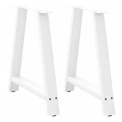 (white, x (72-73) cm) vidaXL Coffee Table Legs A-Shaped Desk Legs Metal Bar Stand DIY pcs Steel