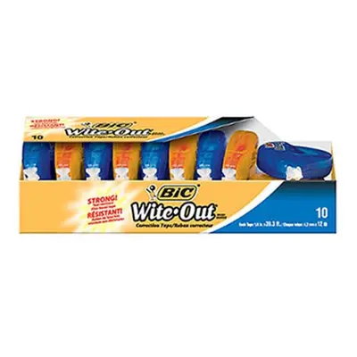 BIC Usa Inc BICWOTAP10 Bic Wite Out Ez Correct Correction Tape 10Pk