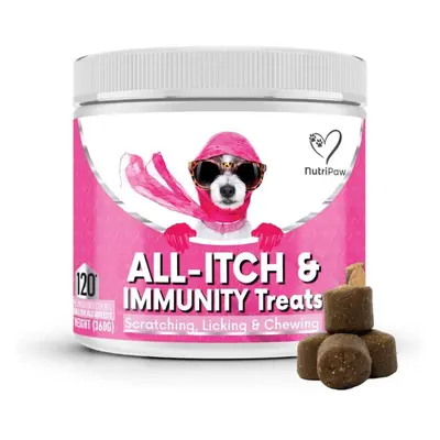 NutriPaw All-Itch Immunity Treats For Dogs Itchy Paws, Eyes, Ears Skin