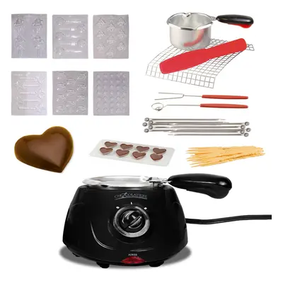 Total Chef Black Chocolatiere Mini Fondue Pot and Candy-Maker