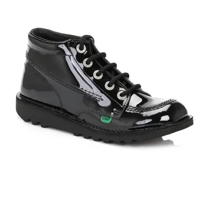 (UK 3) Kickers Kick Hi W Core Black Patent Boots