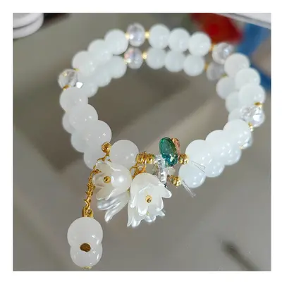 White Lily of the Valley Bracelet Trinket flower bracelet